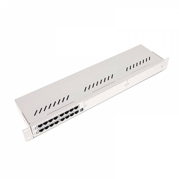 Ethernet грозозащита 8P PoE 1U гигабит 802.3af/at