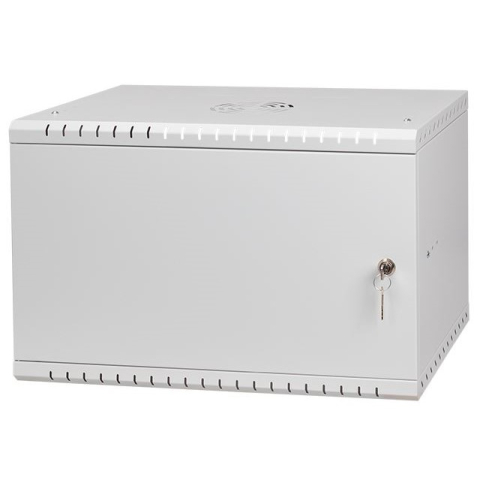 Стоечный шкаф 19" 6U, металлическая дверь, 350мм, серый