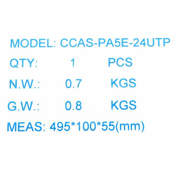 Патч-панель Cat5e UTP 24-Port RJ-45 19" 1U черная