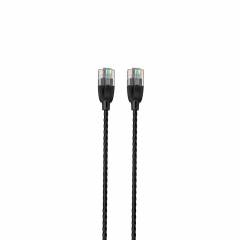 Тонкий патч-корд UTP Cat6A 0.5м черный