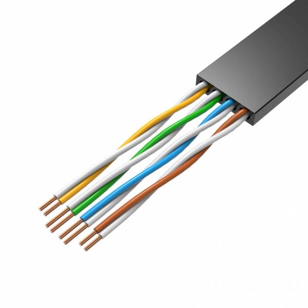 Плоский патч-корд UTP Cat6 1м черный
