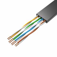 Плоский патч-корд UTP Cat6 1м черный