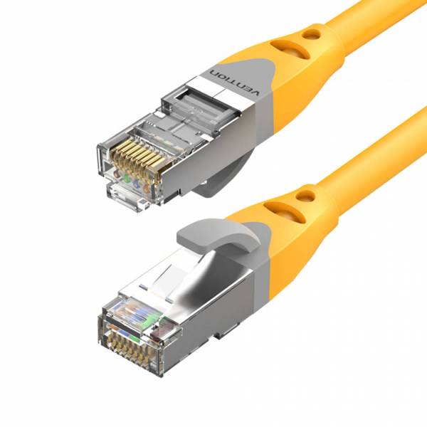 Патч-корд SSTP Cat6A 1м желтый