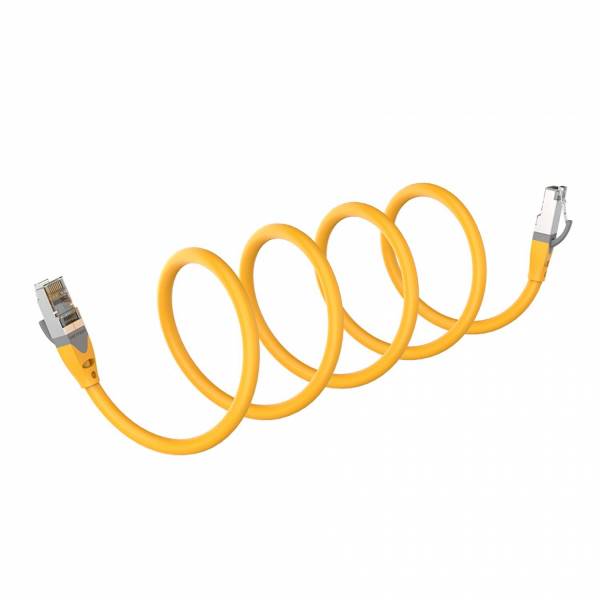 Патч-корд SSTP Cat6A 10м желтый