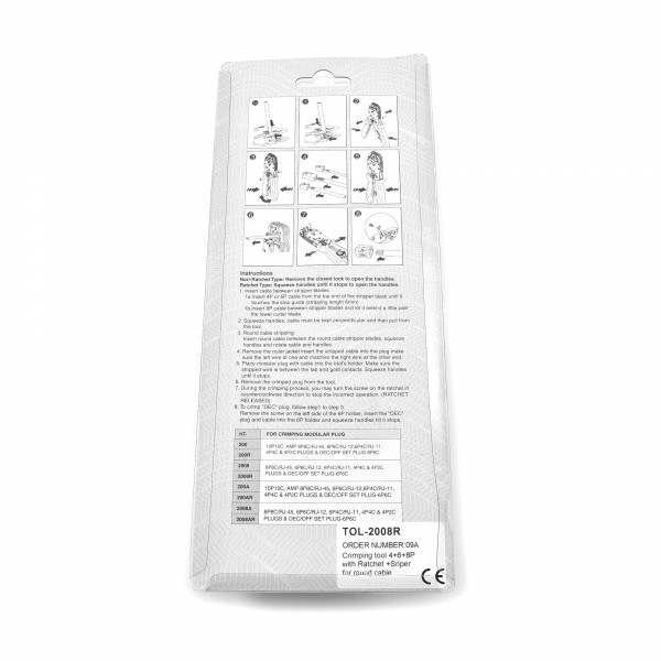 Инструмент для обжима коннекторов RJ45 RJ11, TOL-2008R