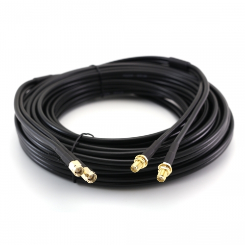 Коаксиальный кабель SMA Male / SMA Female 10м двойной