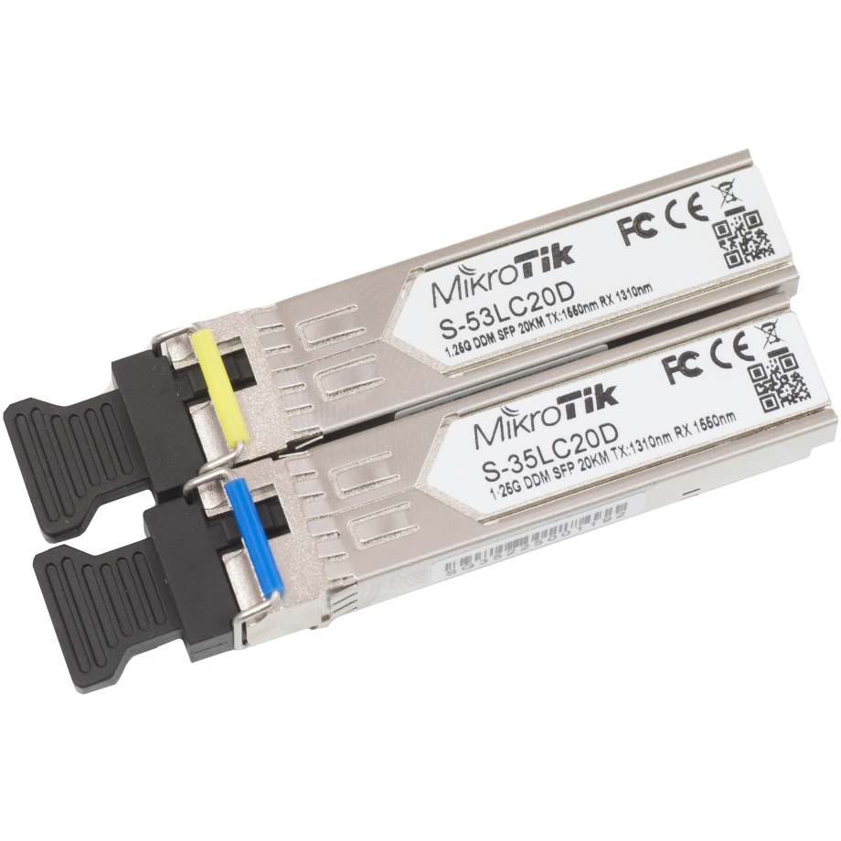 MikroTik 1.25G Двунаправленный одномодовый модуль 20 км, пара