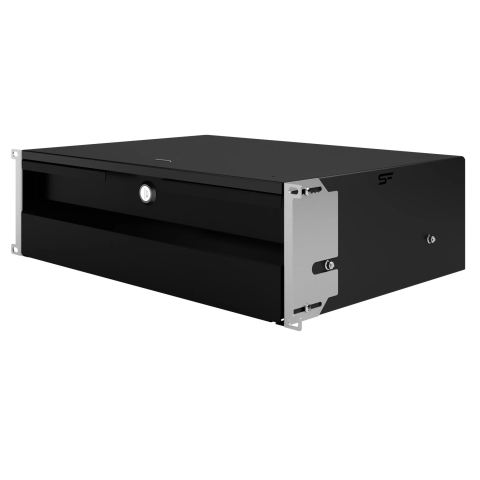 Ящик для стойки 19" 3U, 320мм, черный