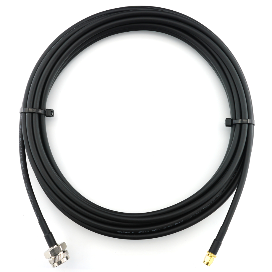 SMA Male / N Male Hex 15м коаксиальный кабель — HF240 (эквивалент LMR240)