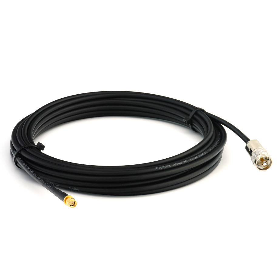 SMA Male / PL259 20м UHF гибкий коаксиальный кабель для CB радио — HF240 (эквивалент LMR240)