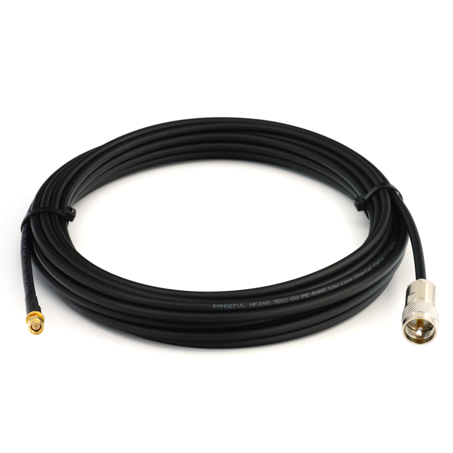 SMA Male / PL259 20м UHF гибкий коаксиальный кабель для CB радио — HF240 (эквивалент LMR240)