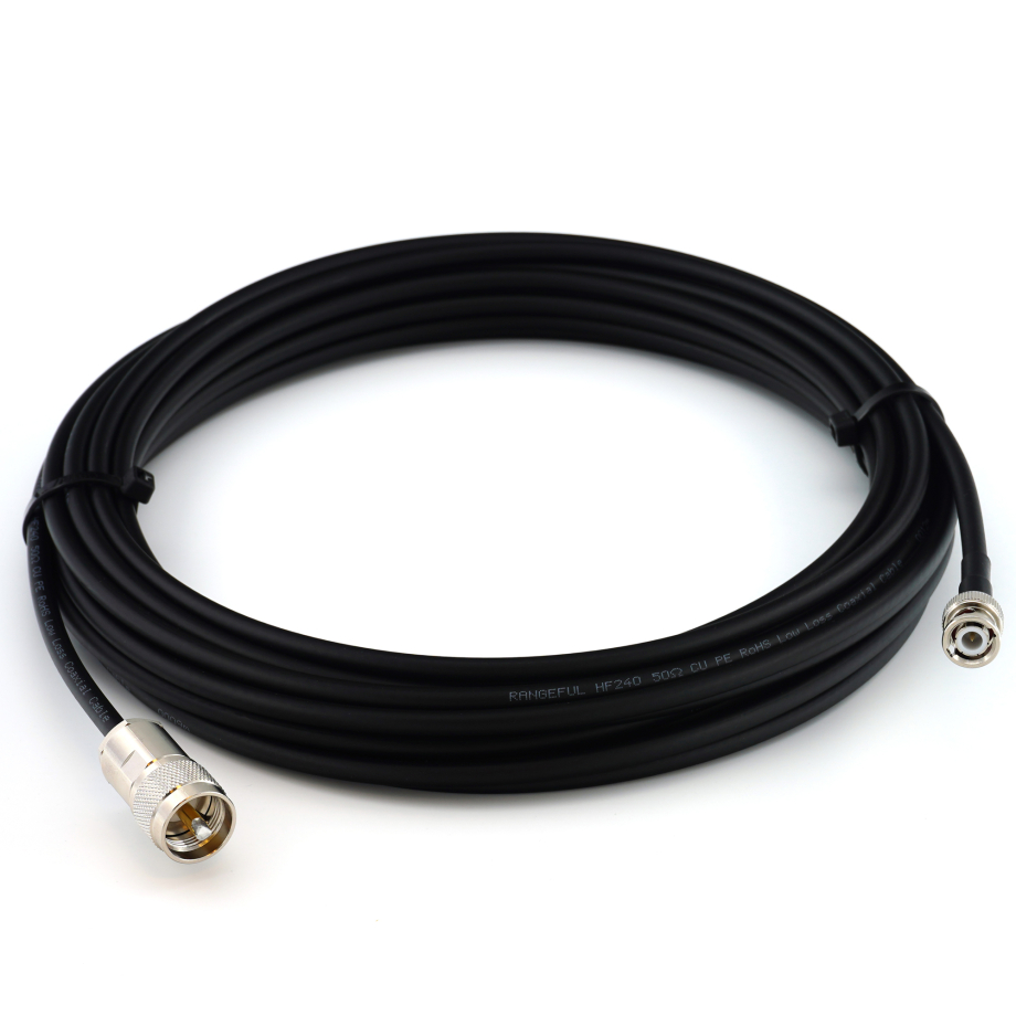 BNC Male / PL259 10м  UHF коаксиальный кабель — HF240 (эквивалент LMR240)