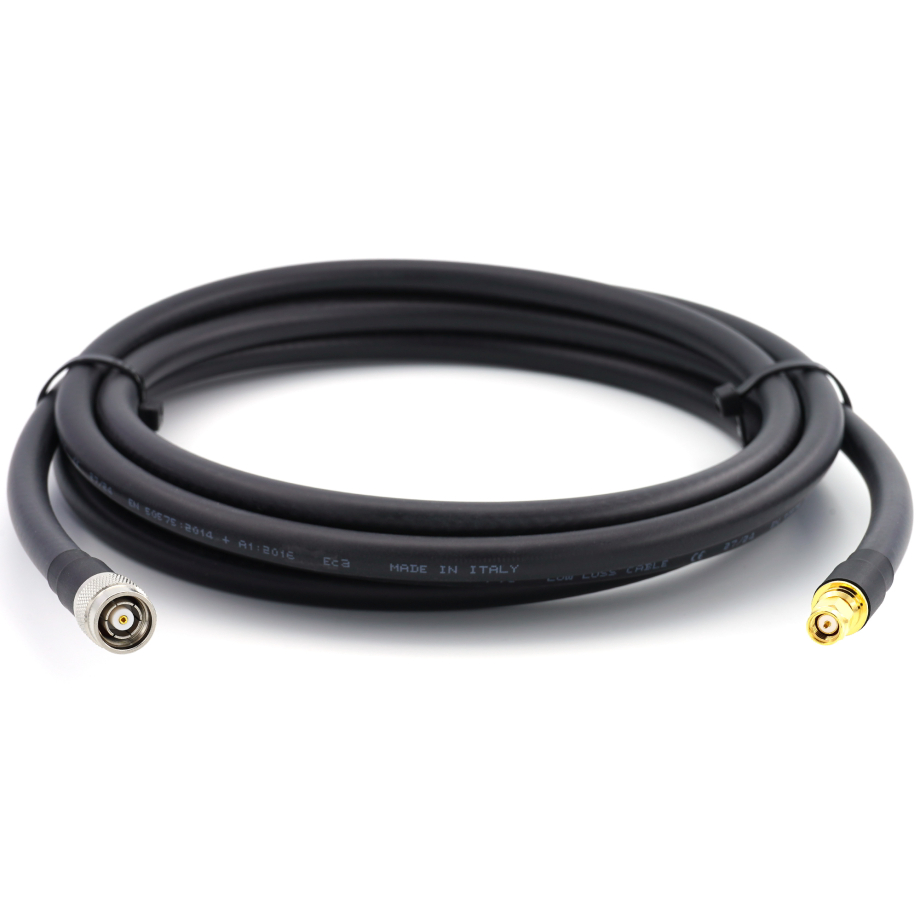 SMA Male / RP-TNC Male 20м коаксиальный кабель — эластичный HF-400-UF (эквивалент LMR400 UF UltraFlex)