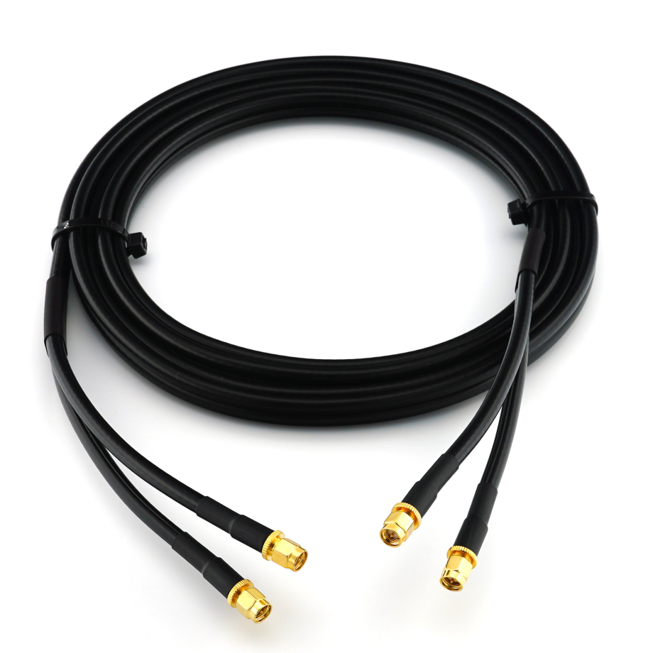 SMA Male / SMA Male 5м двойной коаксиальный кабель — HF240 (эквивалент LMR240)