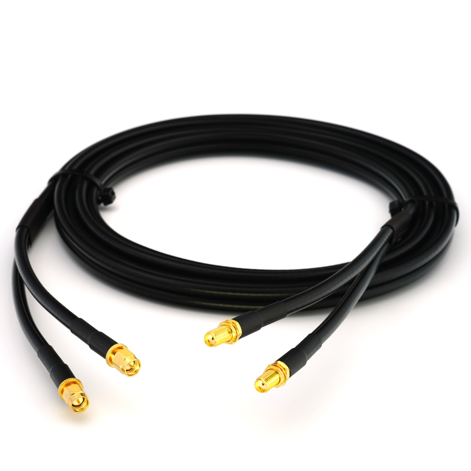 SMA Male / SMA Female 12м двойной коаксиальный кабель — HF240 (эквивалент LMR240)