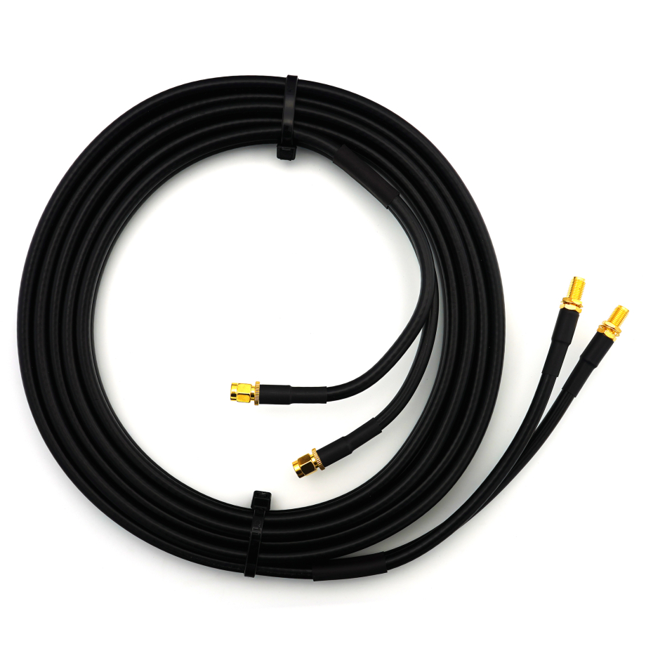 SMA Male / SMA Female 12м двойной коаксиальный кабель — HF240 (эквивалент LMR240)