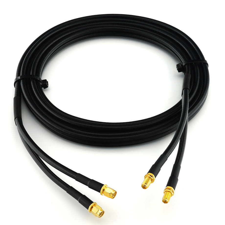 SMA Male / SMA Female 15м двойной коаксиальный кабель — HF240 (эквивалент LMR240)