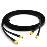 RP-SMA Male / RP-SMA Male 1м двойной коаксиальный кабель — HF240 (эквивалент LMR240)