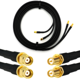 RP-SMA Male / RP-SMA Female 1м двойной коаксиальный кабель — HF240 (эквивалент LMR240)