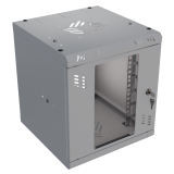 Стоечный шкаф 10" 6U, дверь со стеклом, 300мм, серый