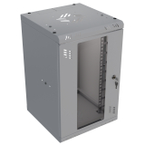 Стоечный шкаф 10" 6U, дверь со стеклом, 300мм, серый
