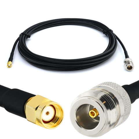 RP-SMA Male / N Female 30см RG58/U коаксиальный кабель