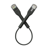 Broadbe тонкий патч-кабель 5G черный 0.1м 12 шт.