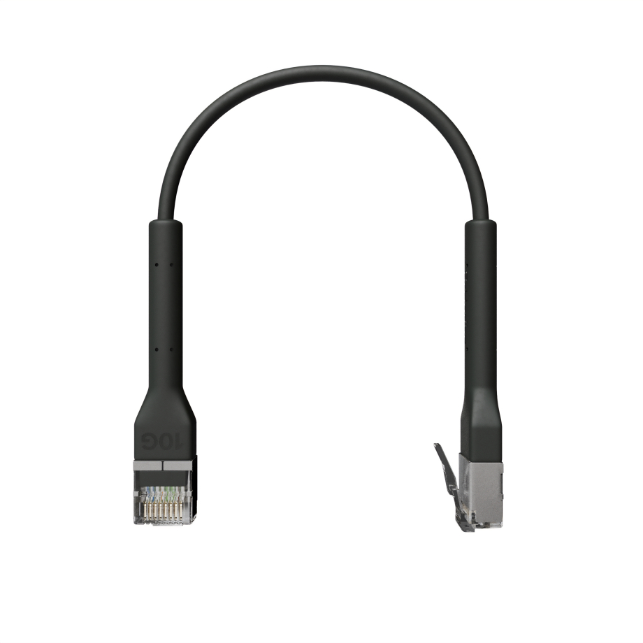 Broadbe тонкий патч-кабель 10G черный 0.1м