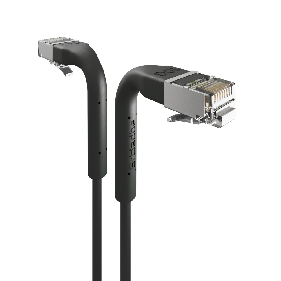 Broadbe тонкий патч-кабель 10G черный 0.1м