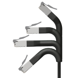 Broadbe тонкий патч-кабель 10G черный 0.1м