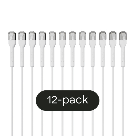 Broadbe тонкий патч-кабель 10G белый 0.1м 12 шт.