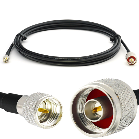 Mini UHF Male / N Male 10м RG58/U коаксиальный кабель