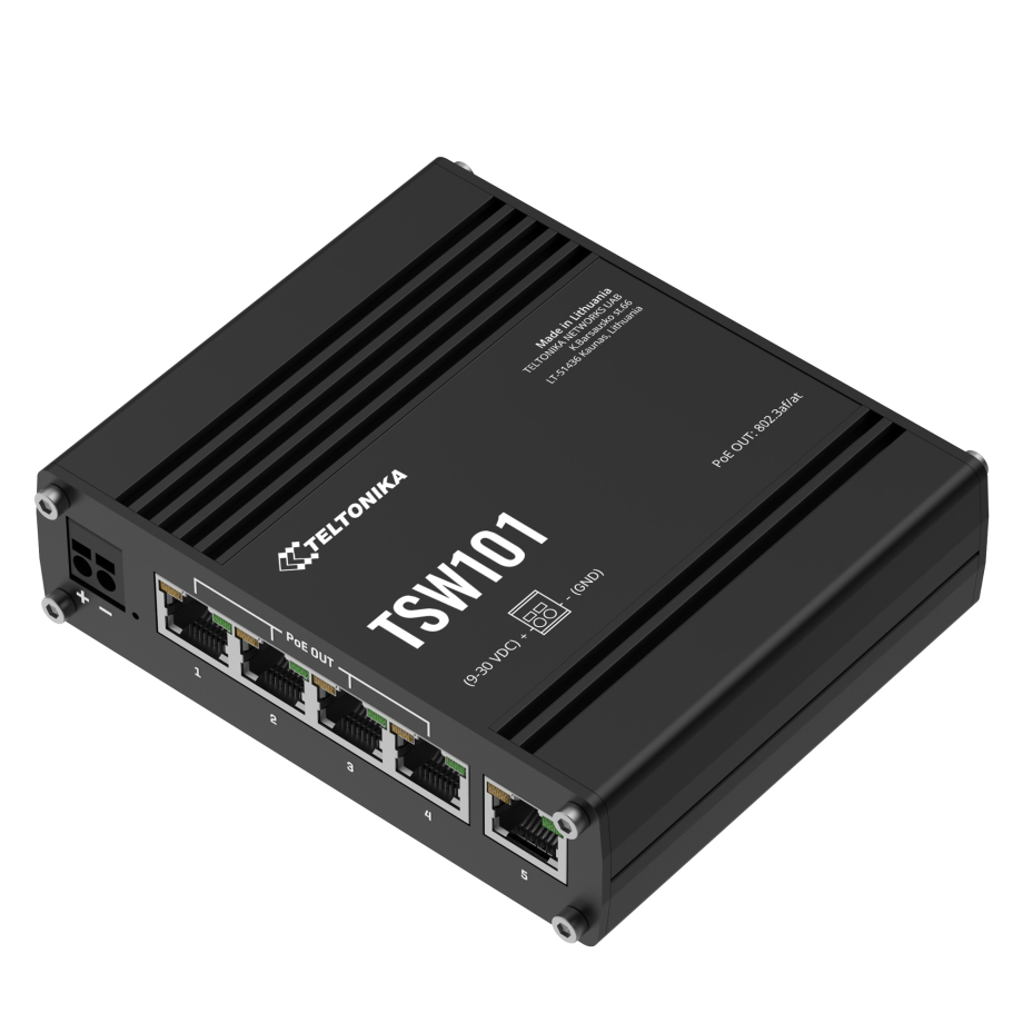 Teltonika TSW101 автомобильный PoE+ коммутатор