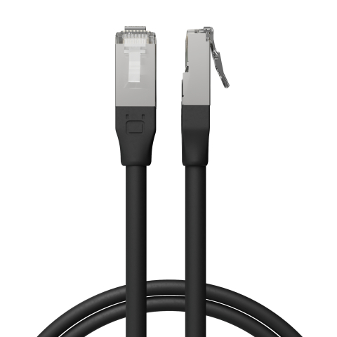 Broadbe уличный патч-корд 10G Ethernet, чёрный, 1 м