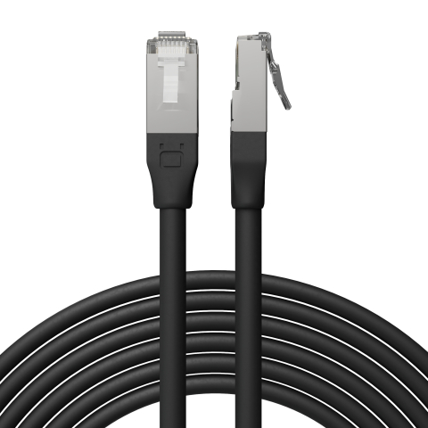 Broadbe уличный патч-корд 10G Ethernet, чёрный, 3 м
