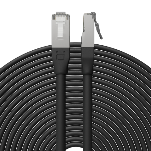 Broadbe уличный патч-корд 10G Ethernet, чёрный, 12м
